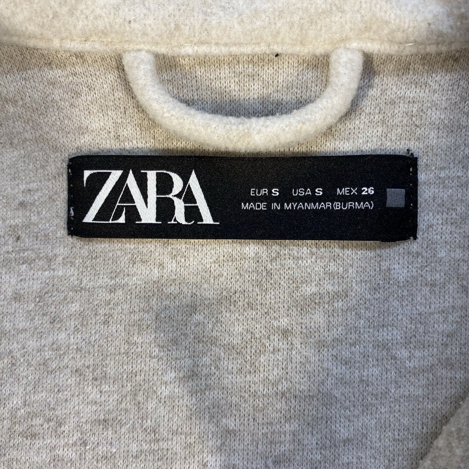 Zara Women's Cream Fleece Oversized Button Up Shacket, Button Cuffs, Pockets, S thumbnail 5