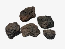 5) XSmall Black Lava Volcanic Rock Chunk – Natural, Raw, Beautifully Textured