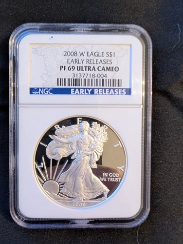 2008-W $1 American Silver Eagle Proof NGC PF69, First Release, UCAM
