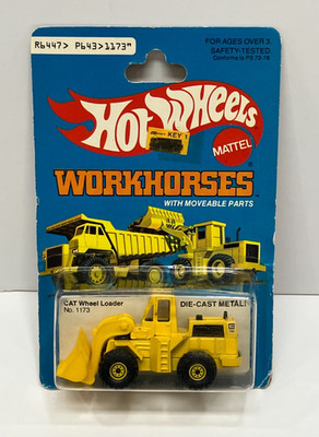 original Hot Wheels WORKHORSES CAT Wheel Loader No. 1173 Hong Kong base