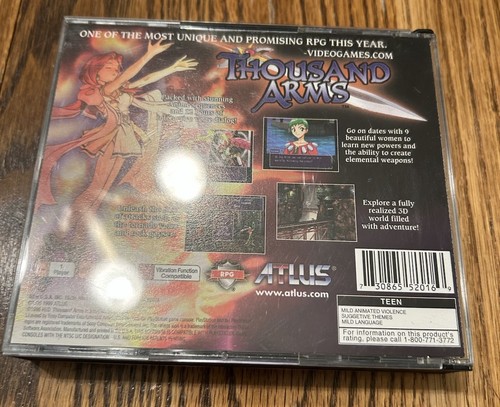 Thousand Arms - Playstation PS1 Complete Sticker & Lenticular Insert Mint Discs - Picture 4 of 15