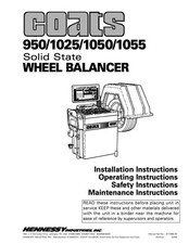 Operating Instructions Manual Coats Wheel Balancer Models 950 1025 1050 1055