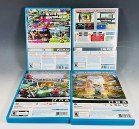 Wii U Game Lot Splatoon NES Remix Pack Lego Jurassic Park & Marvel Super Heroes 