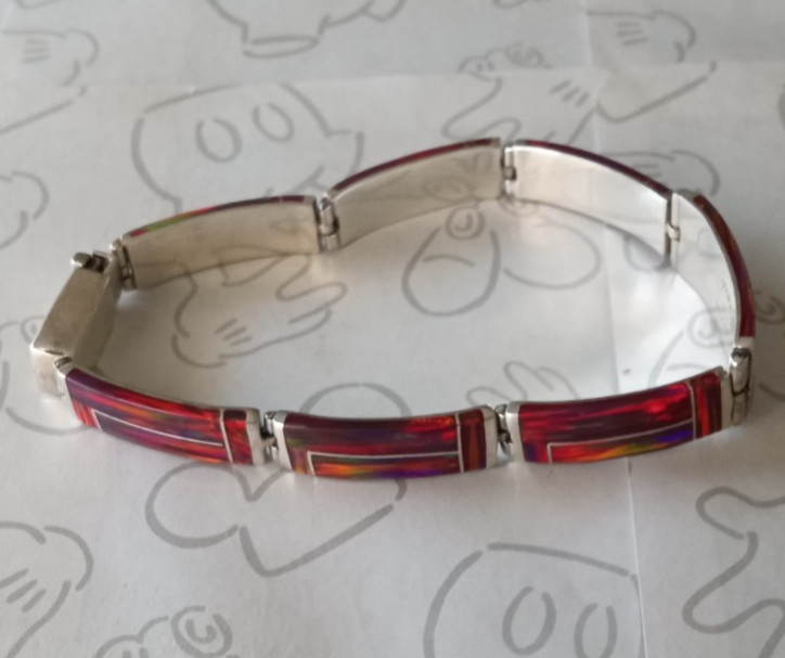 Escorcia Rectangular Block Inlaid Stone Bracelet … - image 4