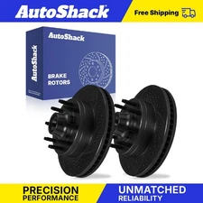 Front Drilled Slotted Brake Rotors Pair for Ford E-350 Super Duty E-250 V8