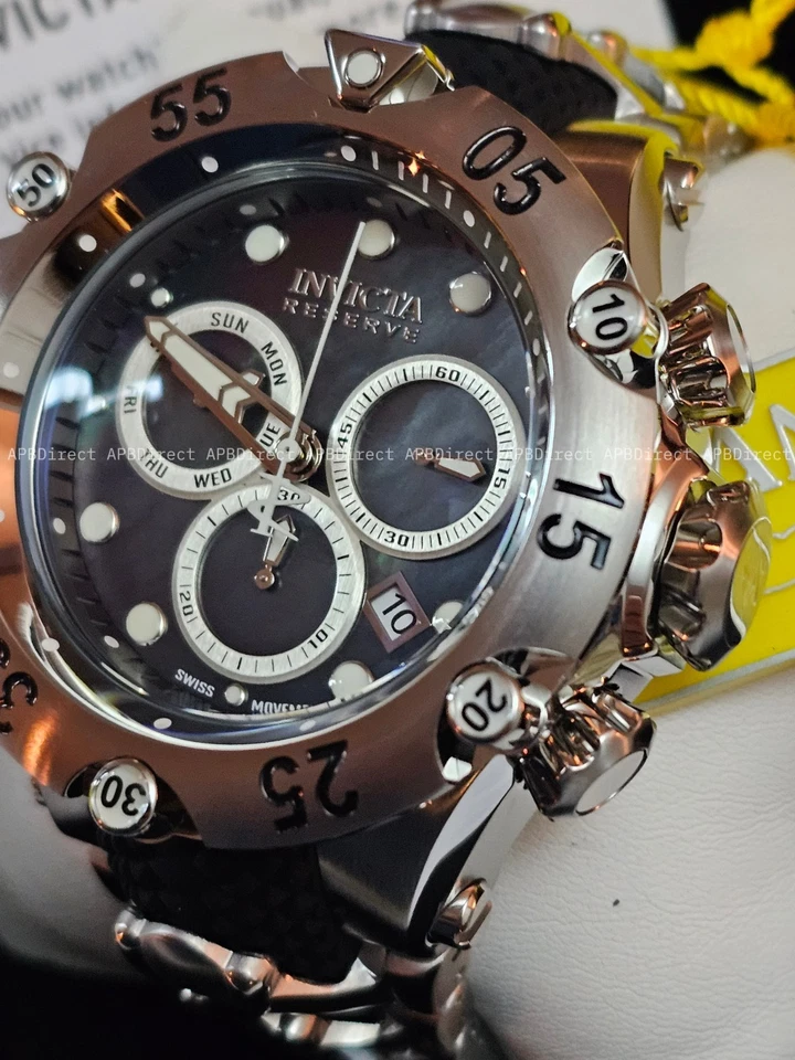 Invicta - Reloj cronógrafo para hombre Venom COBRA platino nácar suizo Z60 Foto 2 de 4