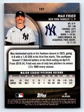 2025 Stadium Club #121 Max Fried