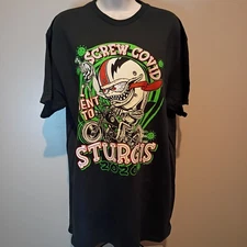 NEW RARE Screw Covid I went Sturgis 2020 Motorcycle Rally T Shirt Large L~3Avail