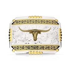 Montana Silversmiths Silver Belt Buckle Longhorn