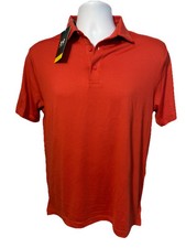  78 Under Armour Golf Men's T2 Stripe Polo Shirt- Red/Black- Small-New Tag