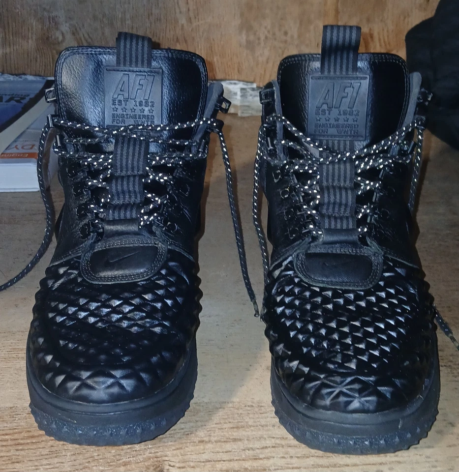 Nike Lunar Force 1 Duck Botas Para Hombre Talla 10.5 Negro Tenis Zapatos Triple Negro Foto 2 de 4