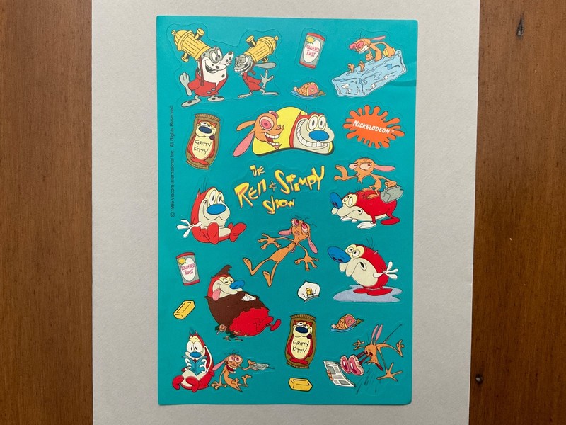 Ren & Stimpy Show Vintage Stickers 90s Nickelodeon American Greetings