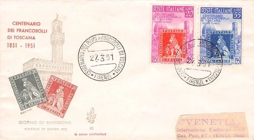 ITALY- FDC 1951 FRANCOBOLLI DI TOSCANA