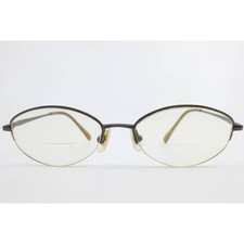 Dark Metal Semi Rimless Oval Eyeglasses 52-17-139 38499