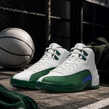 MEN Jordan 12 Retro Bucks 2026 White Green CT8013-103 Size US 7-12