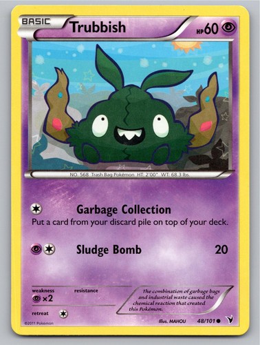 2011 POKEMON NOBLE VICTORIES TRUBBISH 48/101 C NM A103292 FREE S&H