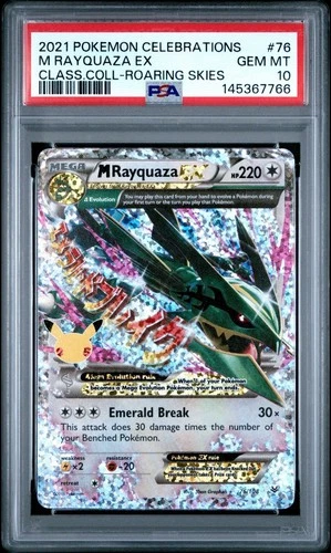 2021 POKEMON CELEBRATIONS CLASSIC COLL #76 M RAYQUAZA EX PSA 10