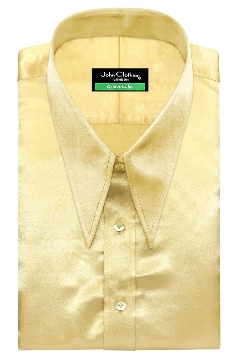 Satin Gold Dress Shirts for Men for sale | eBay