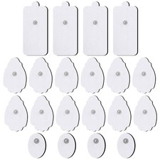 TENS/EMS Unit Replacement Pads NURSAL 20 Pack 3.5mm Snap Electrode A-white
