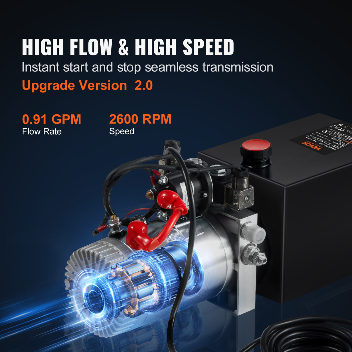 VEVOR ZXDC12V-1.6KW-S-8L 8 Quart Double Action Hydraulic VEVOR ZXDC12V-1.6KW-S-8L 8 Quart Double Action Hydraulic