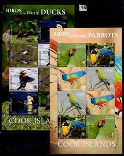 = COOK ISLANDS 2020 MNH IMPERF PARROTS FLAMINGOS BIRDS TROPICAL