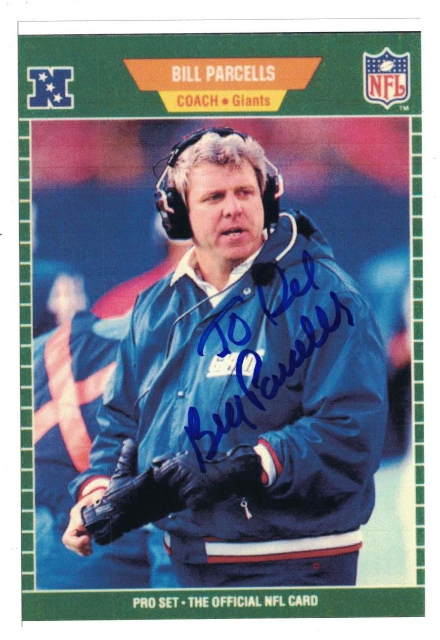 Bill Parcells Signed Autographed 4x6 Photo NY Giants Patriots HOF A