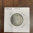 1892 Silver Barber Quarter