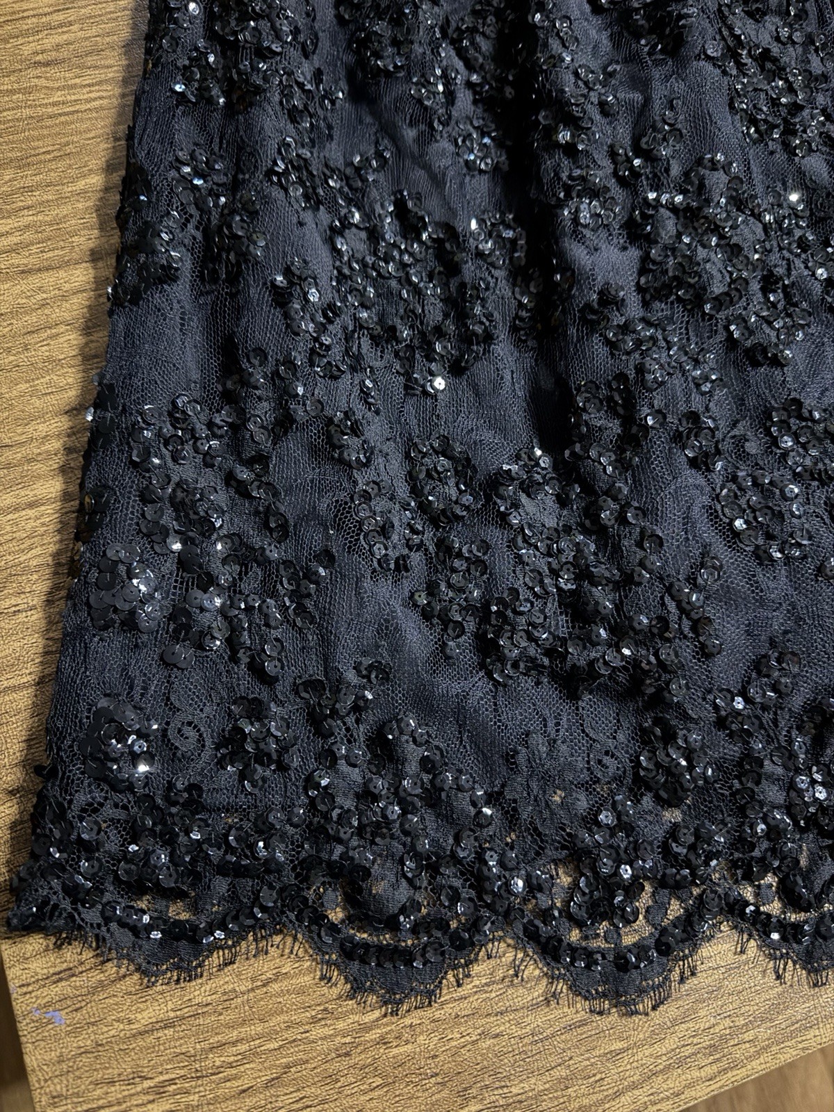 Stanley Platos Martin Ross Black Sequin vintage cocktail Dress Size 6 image 6