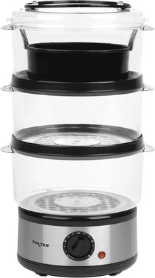 Elektrischer Dampfgarer 3 Ebenen 7,5L 500W Gemüse Fisch Reis Schüssel BPA frei