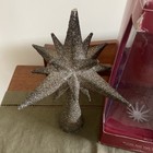 Pottery Barn Tree Topper German Glitter Star 10” Vintage Christmas Crushed Glass — photo 2