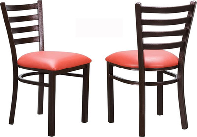 Baxter Set of 2 Modern Black/Red Metal Side Chairs for Stylish Spaces