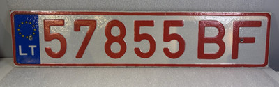 Litauen Litauische temporäre Spanplatte Euro Nummernschild