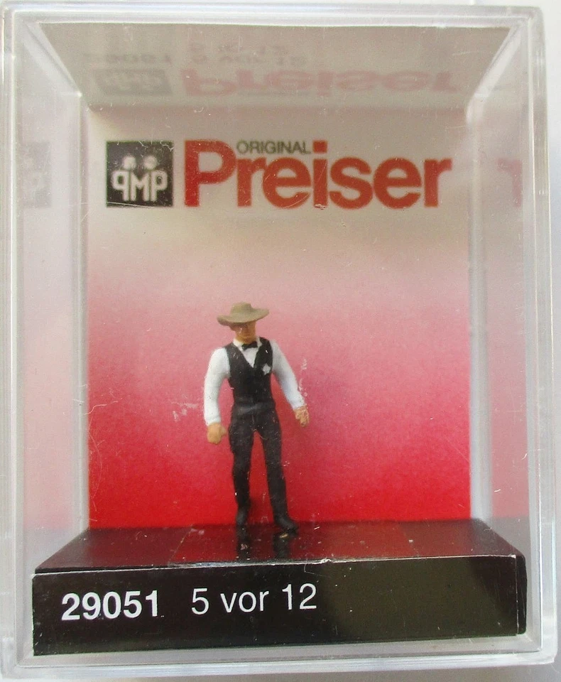 HO scale Preiser TWO OLD WEST FIGURES : # 29051 & # 29056 SHERIFF AND TRAPPER - Image 2 of 3