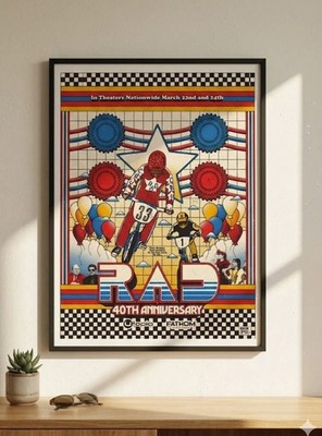 RAD Movie 40th Anniversary Poster 2026 Fathom Events BMX Wall Art