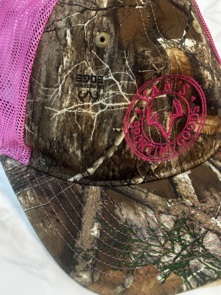 Van’s Sporting Goods Hat Women’s Pink Camo Mesh Adjustable Strap Back Cap Hunt - Image 4 of 4