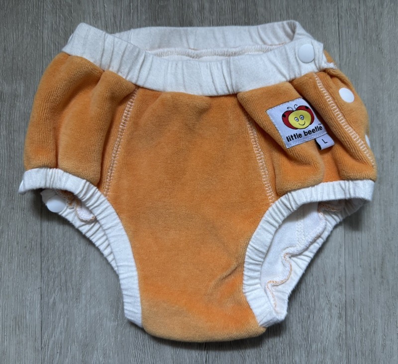 Little Beetle Learners Training Pants Cloth Diaper Underwear Orange Sz Lrg NWOT