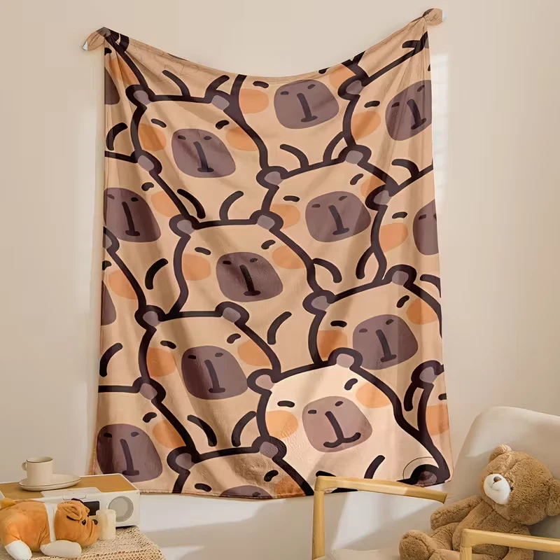 Capybara Soft Fleece Blanket – Christmas Gift