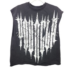 YoungLA Men Distressed Graphic Muscle Tee Black Sleeveless Shirt Medium Gym Lift