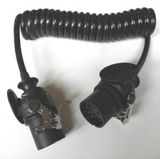 Spiralkabel 4 m LKW 24V Verlängerungskabel Kabel mit 2 x 15 pol Stecker