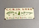VINTAGE 14” CREEK CHUB BAIT FISH HUNT PORCELAIN SIGN CAR GAS TRUCK MOTORCYCLE