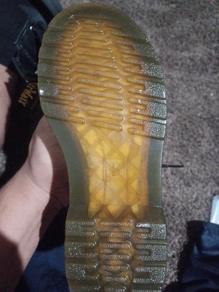 Botas de Combate Dr Doc Martens Juveniles Talla 3 Blanco Charol Con Cordones Cremallera Lateral Foto 2 de 3