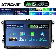 9" Autoradio Android 15 4G+64GB Carplay GPS Für VW Golf 5 6 PASSAT B6 Skoda Seat