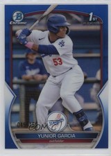 2023 Bowman Chrome Prospects Blue Refractor 45/150 Yunior Garcia #BCP-142 p8v