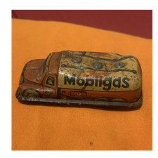 Vintage Tin Mobilgas Tanker Toy Truck for Age Level 8-11 Years Collectible