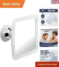 Compact Shatterproof Fogless Shaving Mirror - 360° Swivel Design, 16cm Square