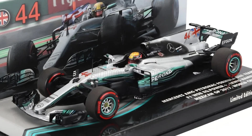 Minichamps 1:43 Model Car Formula 1 Mercedes Lewis Hamilton GP Mexico 2017 - Image 2 of 4