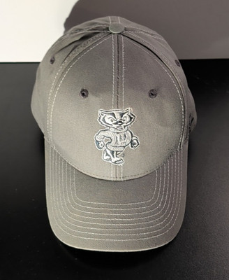 Wisconsin Badgers Hat Cap Snap Back Adult Gray Zephyr NCAA Football Basketball