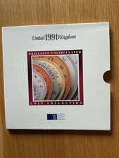 1991 Royal Mint Brilliant Uncirculated 7 Coin Annual Coin Collection.