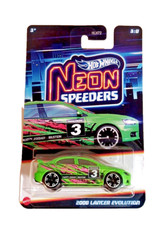 2025 Hot Wheels 2008 Lancer Evolution Green Neon Speeders 3/8 JCB02