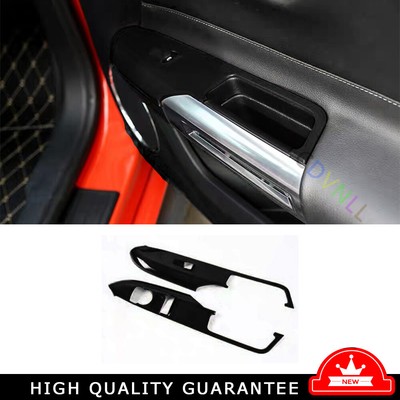 For Ford Mustang 2015-21 Bright Black Inner Window Lift Panel Switch Cover Trim